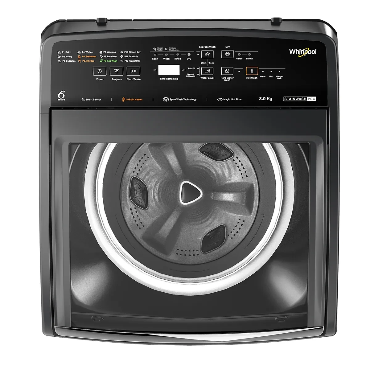Whirlpool Washing Machine SW PRO 8.0 KG GREY BD - Image 2